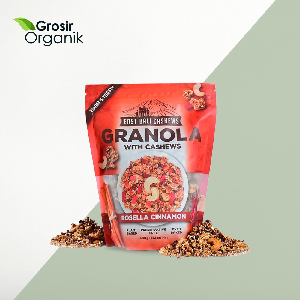 Jual East Bali Cashews Granola Rosella Cinnamon 400 g Shopee Indonesia