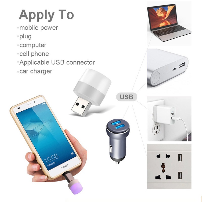 Lampu Baca LED Mini Portable Tenaga USB Power Charging Proteksi Mata