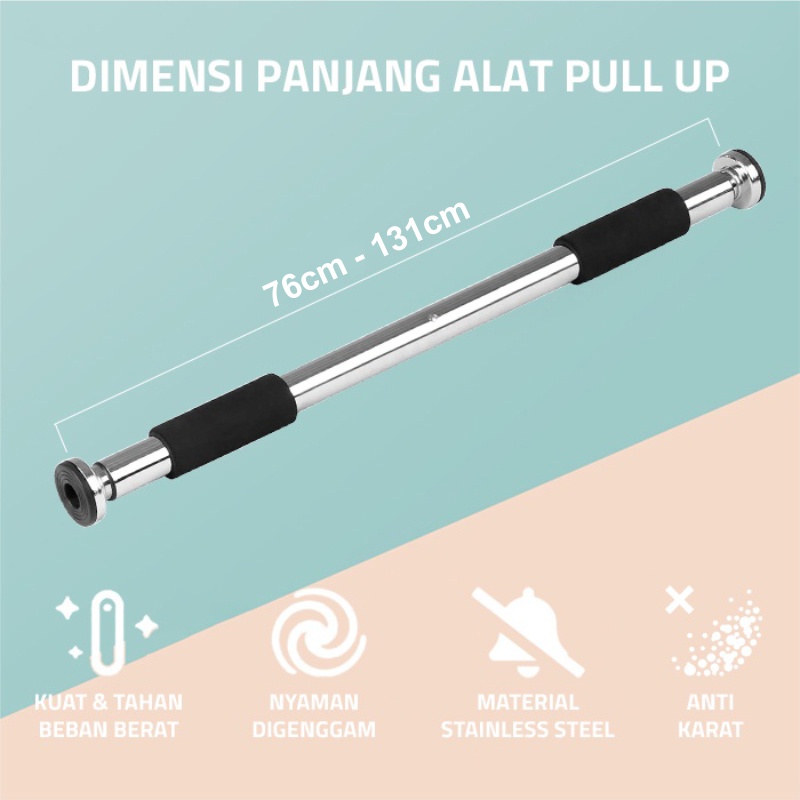 Tiang Pull Up Olahraga Pintu Alat Fitness Chin Up Pull Up Bar Rumah - FHS88