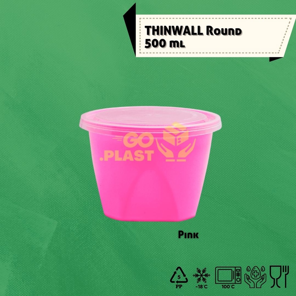 THINWALL ROUND 500 ML / MANGKOK 500 ML 12 pcs