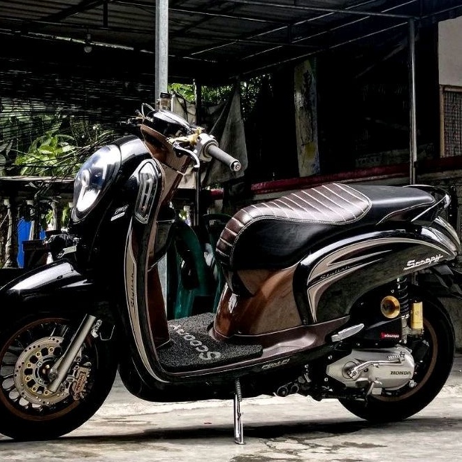 STRIPING LIST STIKER SCOOPY FI TAHUN 2014 STYLISH HITAM SCOOPY STYLISH FI 2014 HITAM