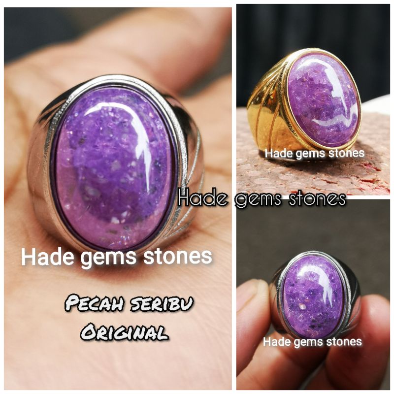 BATU AKIK PECAH SERIBU KECUBUNG ASLI BANGKOK ANTI GORES ORIGINAL