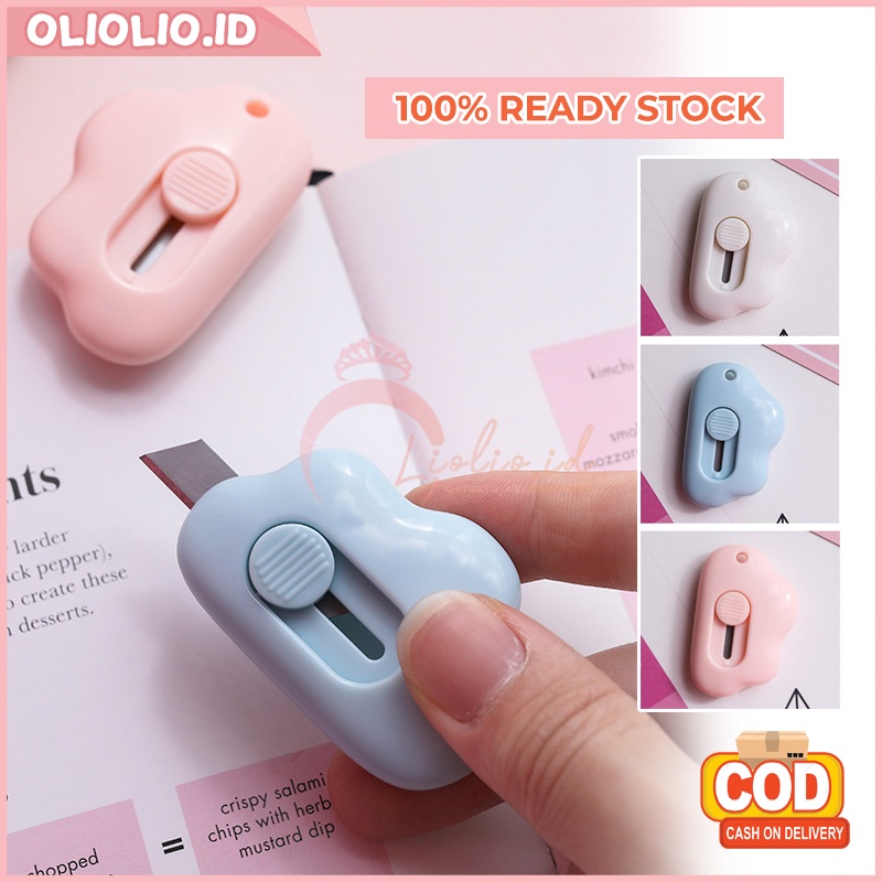 

Cutter Mini Pisau Kecil Bentuk Awan Aksesoris Lucu Alat Tulis Kantor Pemotong Kertas MX1062
