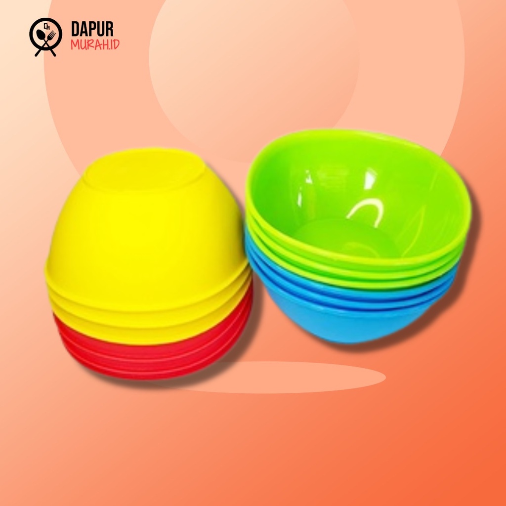 DM - Mangkuk Plastik Happy KH Colorful Ukuran S