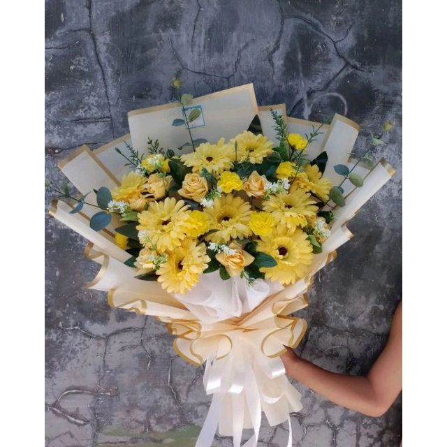 Jual Artificial Bouquet Bucket Bunga Bucket Bunga Palsu Bucket Wisuda