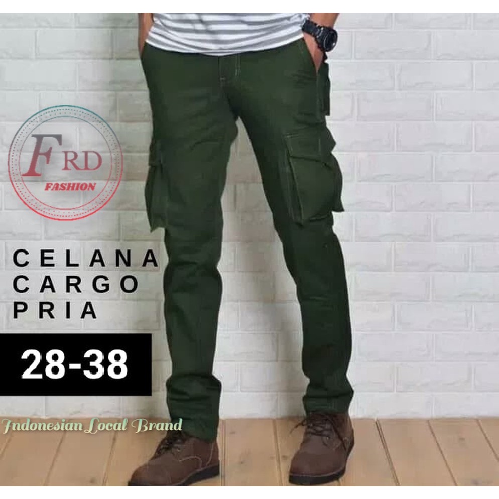 Celana Cargo Panjang Pria Original Jumbo Slimfit Army Laki Laki Murah Loreng Kargo Pant Big Size Dewasa Chargo Hitam Premium Jogger Distro Cowo Jeans Tebal