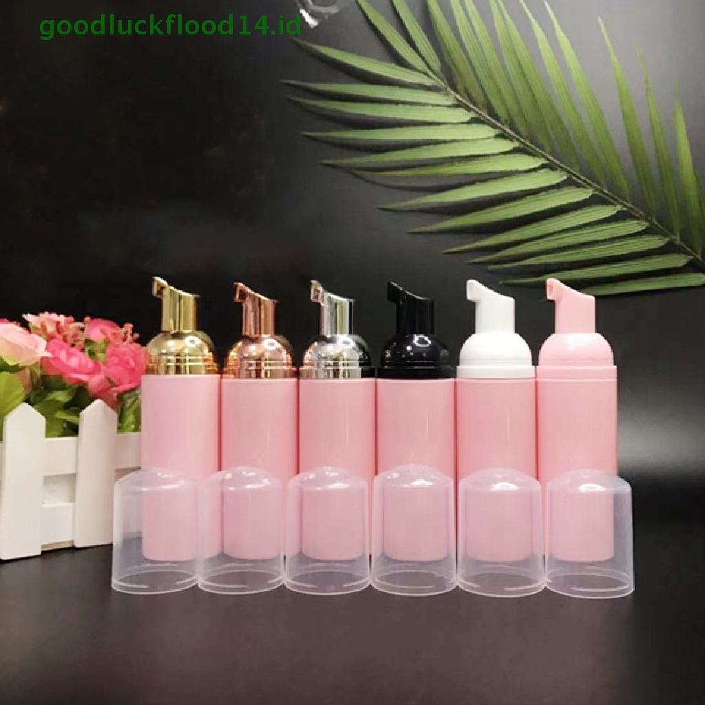 Botol Pump Kosong Bahan Plastik Warna Pink Ukuran 50ml Untuk Kosmetik Pembersih Bulu Mata