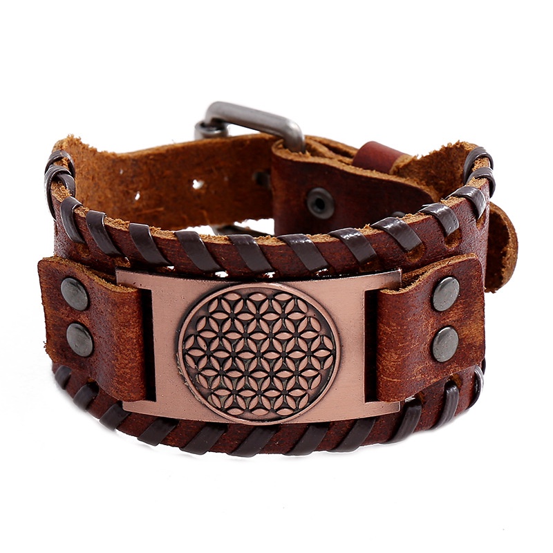 Men's Fashion Vintage Leather Bracelets Viking Jewelry Accessories