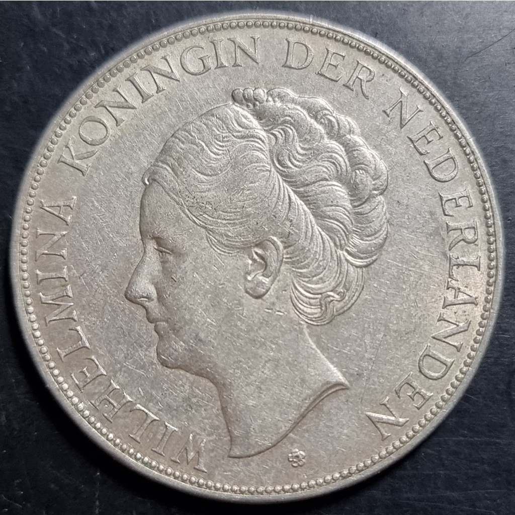 Koin Perak Jaman Penjajahan Belanda 2 1/2 Gulden Wilhelmina 1930