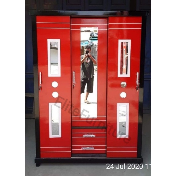 Lemari Pakaian 3Pintu Sliding , Lemari Pakaian Gantungan GAMIS , Lemari Baju Minimalis Sliding , Lem
