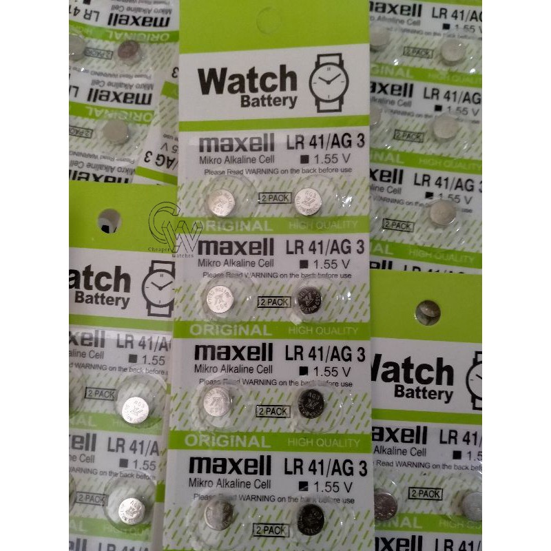 Cheaper-Baterai Maxell LR41 / AG3 / SR 41 / L736F Batre Jam Tangan Kalkulator Batrei Kancing murah