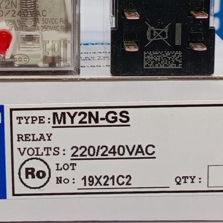 Omron MY2N-GS 220v 240v AC Relay 8 Pin Original MY-GS Socket PYF-08