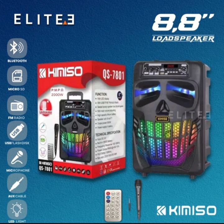 SPEAKER KARAOKE KIMISO KIMISO QS-7801 BONUS MIK