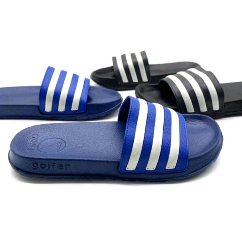 Sandal Pria / Sandal Slip on Cowok Karet Ringan