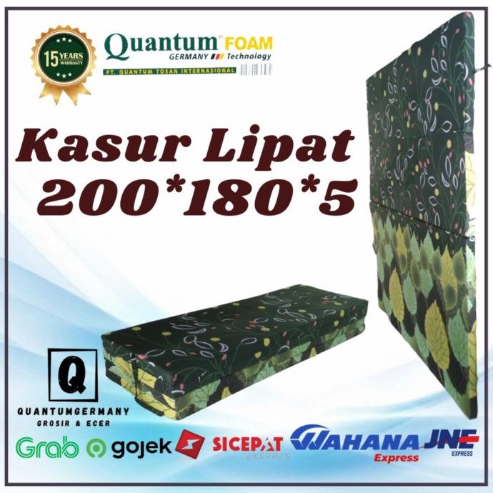 Kasur Lipat 4 Quantum Busa Tebal Murah Bagus Promo 200 x 180 x 5 always ready