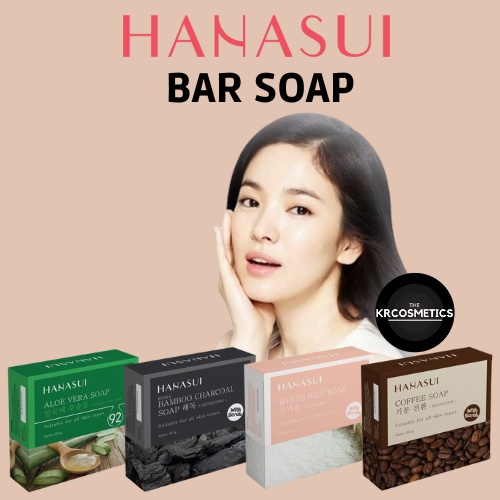 HANASUI Bar Soap 60g |White Rice|Bamboo Charcoal|Aloevera|Coffee