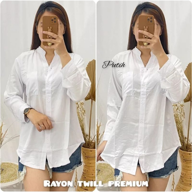 KEMEJA WANITA MAUDY SHIRT / KEMEJA WANITA BAHAN RARAON GRADE A PREMIUM