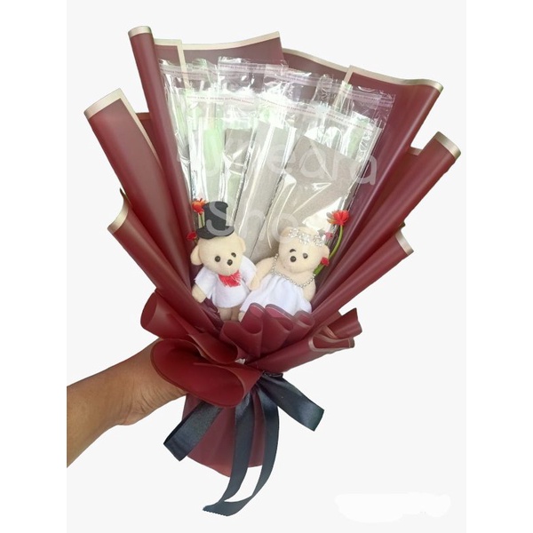 

kado valentine pasangan / buket boneka sepasang / buket buat cewe kado pernikahan