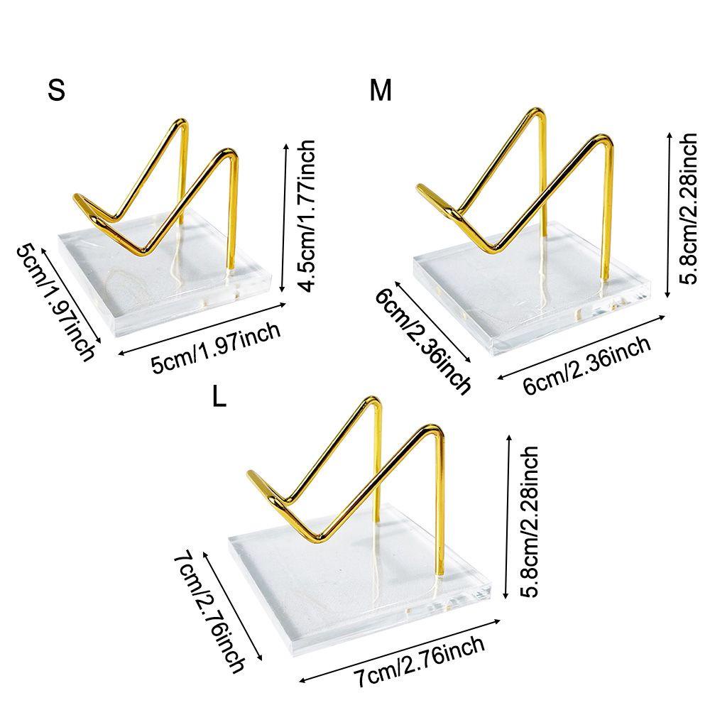 Populer Alas Bola Kristal Transparan Mineral Props Fotografi Acrylic Display Stand