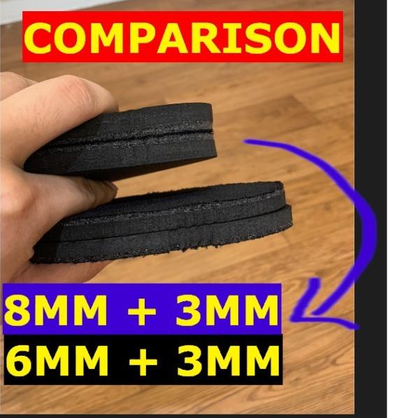 insole sepatu sport sneaker FITSOLE FOAM 8mm + 3mm FOAM - 46, Putih