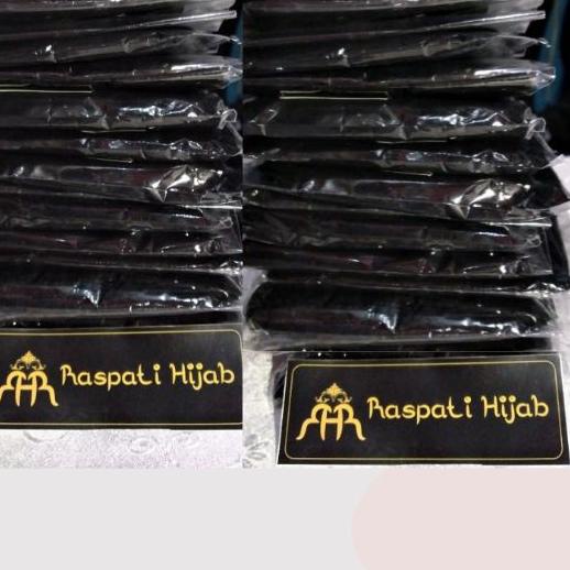 niqab cadar poni bandul silky jetblack ori sifon arab ORI RASPATI HIJAB free stiker