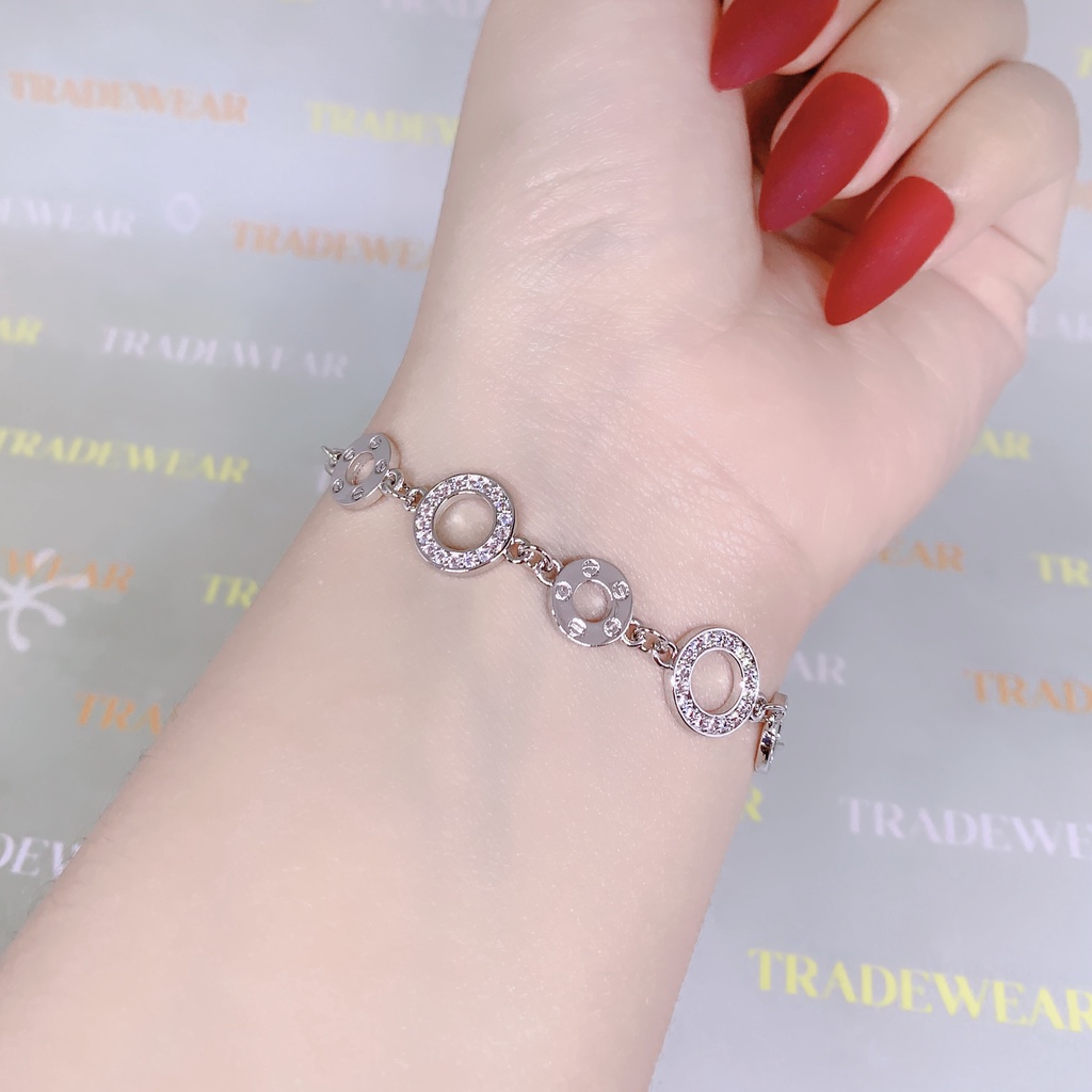 Gelang Tangan Dewasa Silver Motif Bulat Mewah *93