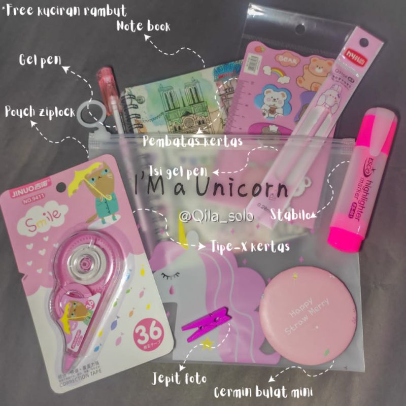 

PAKET ALAT TULIS / STATIONERY SET 8 IN 1