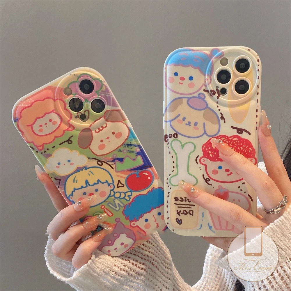 Soft Case TPU Desain Doodle Untuk IPhone 11 7 8 Plus 14 13 12 Pro Max XR X XS Max 6 6s Plus 11 Pro Max SE 2020