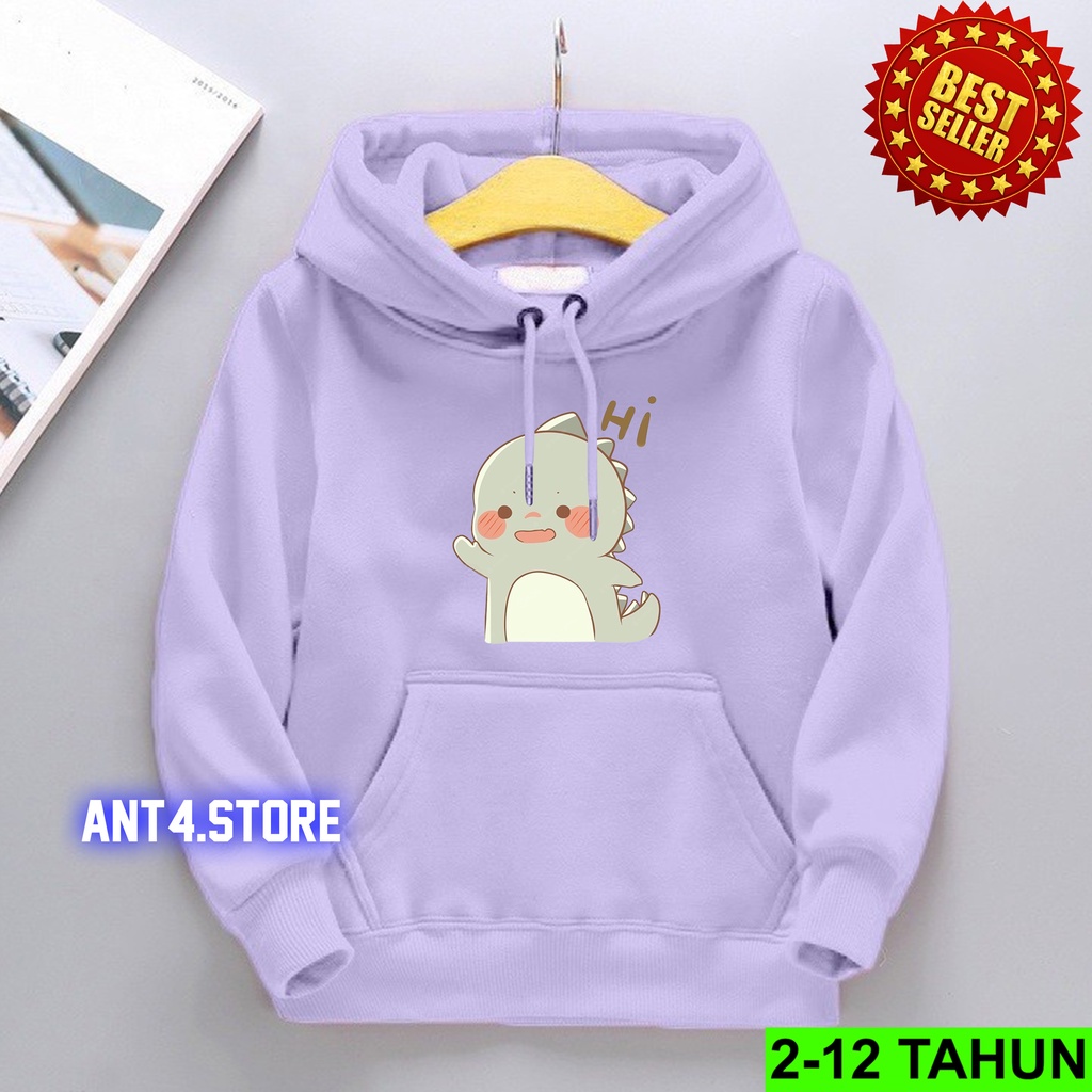 Hoodie DINO TERBARU  Anak Perempuan Laki Laki  / Hodie BEST SELLER Anak Usia 2 3 4 5 6 7 8 9 10 11 12 Tahun / Jaket DINO Anak / Sweater Distro Bisa Cod