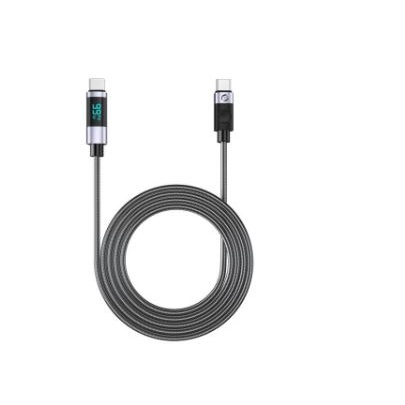 Cable type-c to usb-c pd orico 2m 5A 480Mbps 100w fast charging braided with display LDC2C-20 - Kabel charge data 200cm 2 meter