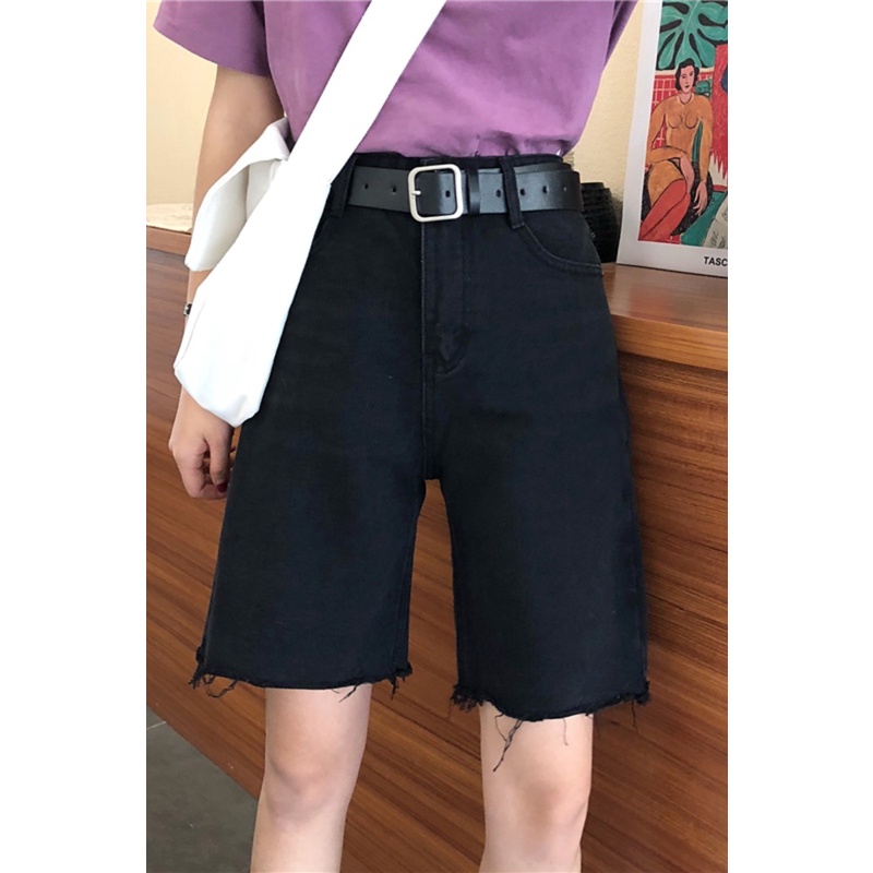 Hitam Shorts Jeans Pants | Celana Pendek Wanita Casual Korea Jumbo