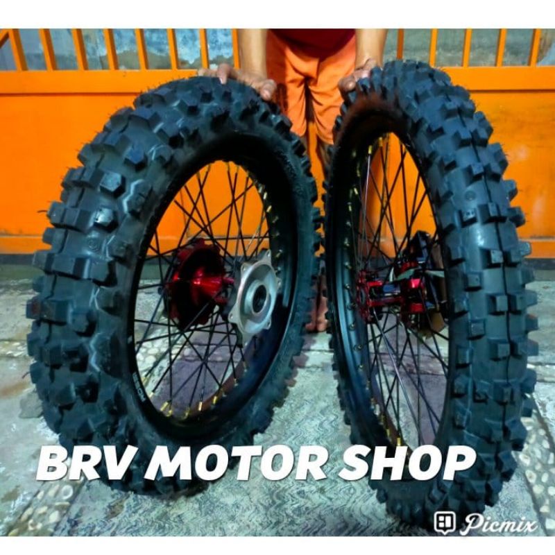 Velg Trail  18-21Honda Crf150L Tromol Ori Ban Trabasan Siap Pakai