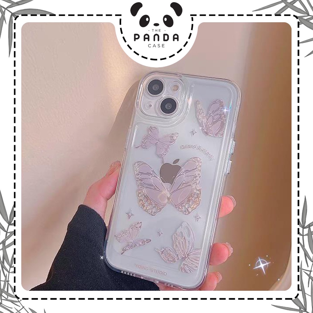 [TPC] Phone Case Bening Transparant BUTTERFLY Kupu -Kupu Card Holder Phone Case IPHONE 7 8 PLUS X XS MAX XR 11 12 13 14 PRO MAX - IP041