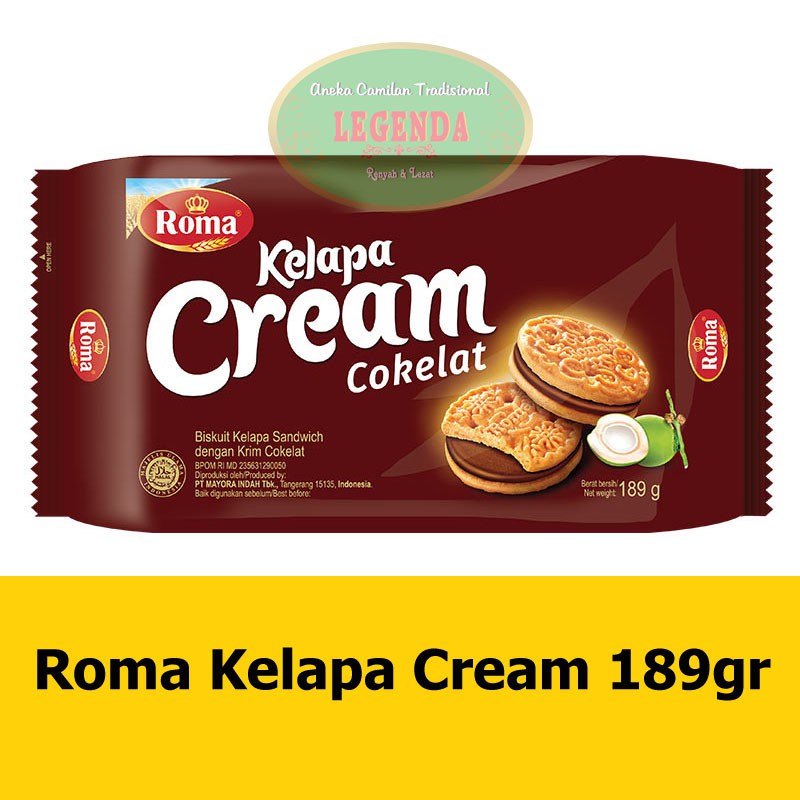 

ROMA KELAPA CREAM COKLAT 189 GR AYES TOSERBA