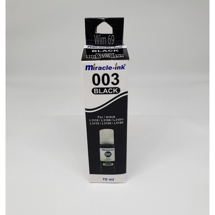 Tinta Miracle Ink 100ml Epson L-series 003 - Black