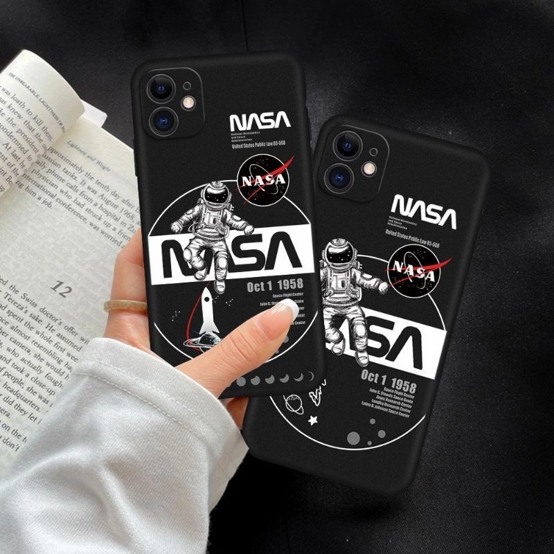 Case Samsung A04S Case Softcase Nasa Black Mate Character Silicon Premium