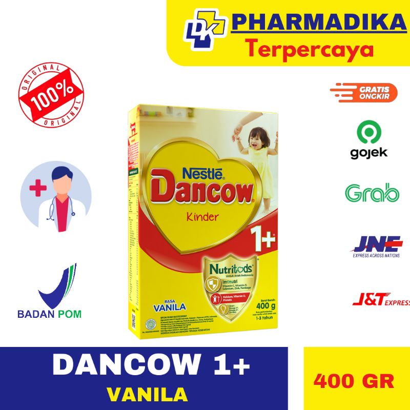 DANCOW 1+ SUSU PERTUMBUHAN (1-3 TAHUN) MADU VANILA 400 GR (Tanyakan stok terlebih dahulu)