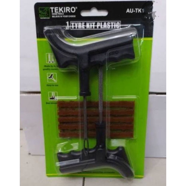 Tekiro Alat Tambal Ban tubles 1 set gagang plastik/ alat tambal ban tubles
