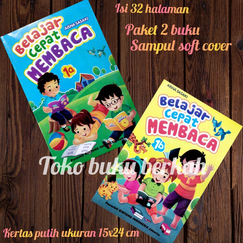 buku belajar cepat membaca isi 2 buku  1A &amp;1B 15×24CM