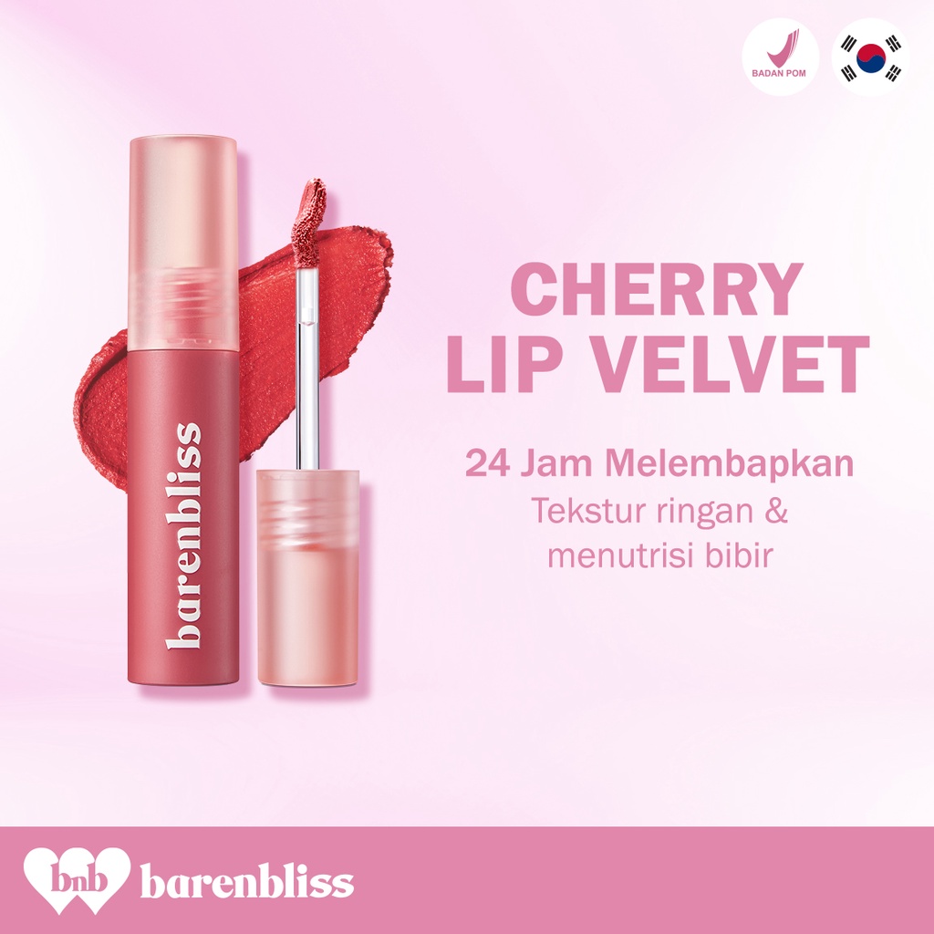 BNB barenbliss Cherry Makes Cheerful Lip Velvet korea Lipcream「24H Moisturizing」