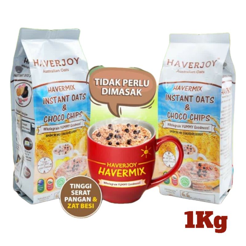 Haverjoy Instan Oats &amp; Choco Chips 1kg