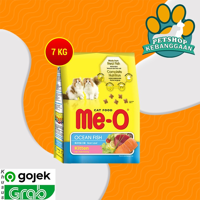 [GOSEND] Makanan Kucing Kering Me-O Cat Food Me o Meo Kitten Ocean Fish 7 Kg