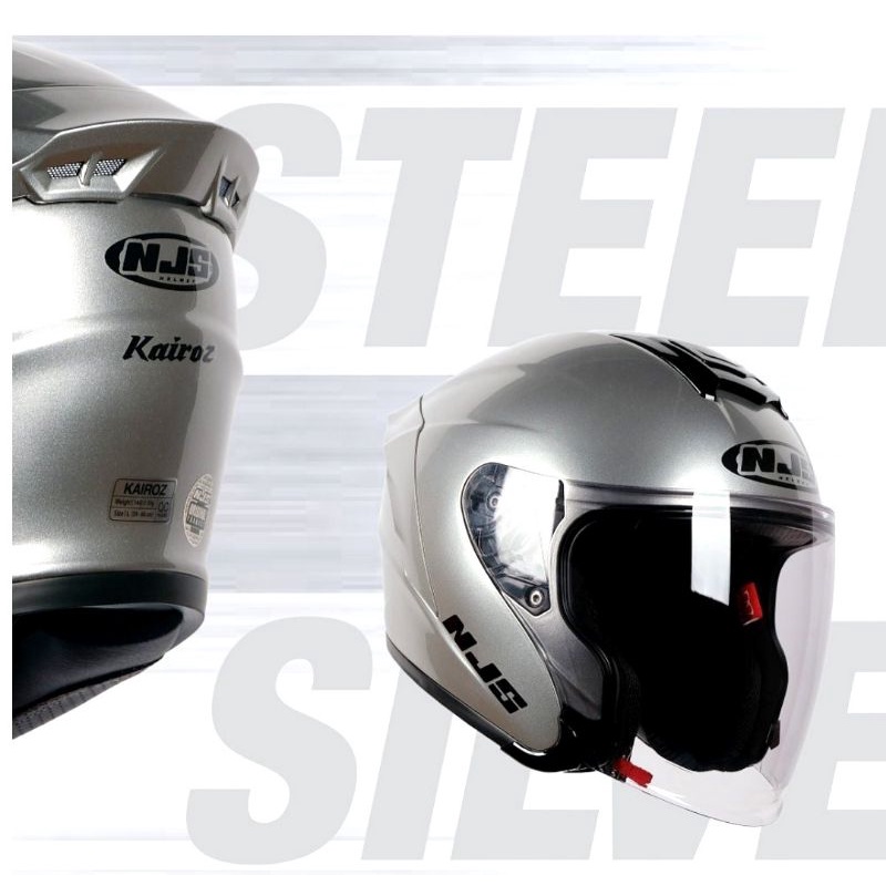 Helm NJS Kairoz White glossy(hallface)-8