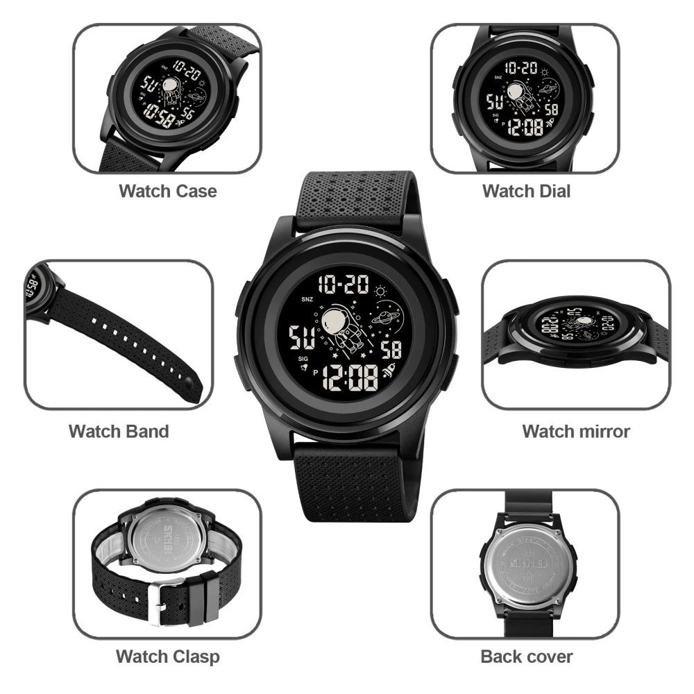 SKMEI 1883 Jam Tangan Pria Wanita Digital Chronograph Jam Astronot Anti Air WATCHKITE WKOS