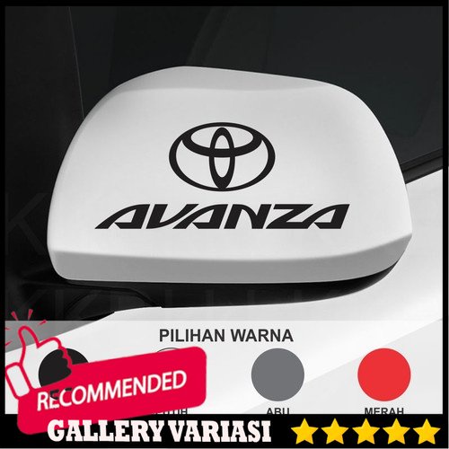 Cutting Sticker Mobil Toyota Avanza Logo Stiker Spion Mobil - Hitam