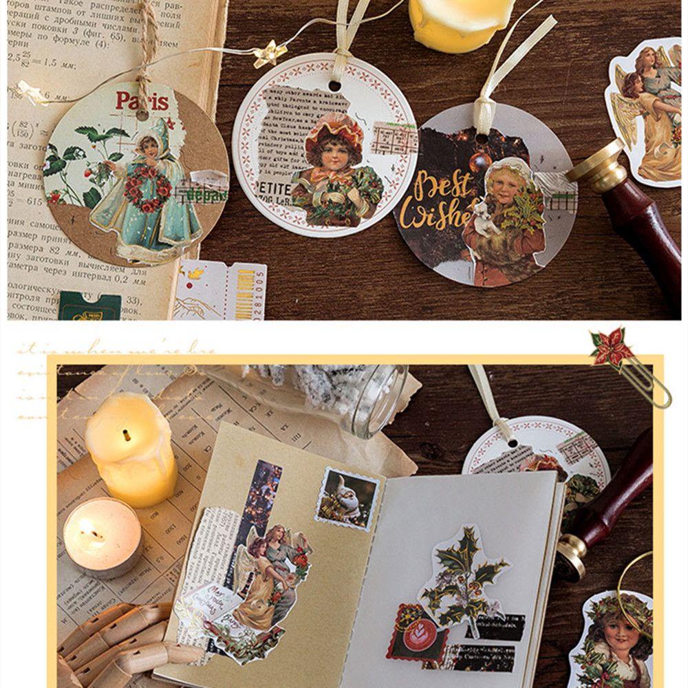 Populer 40pcs/lot Stiker Hias Natal Diary Decor Memo Pads Perekat Jurnal Scrapbooking