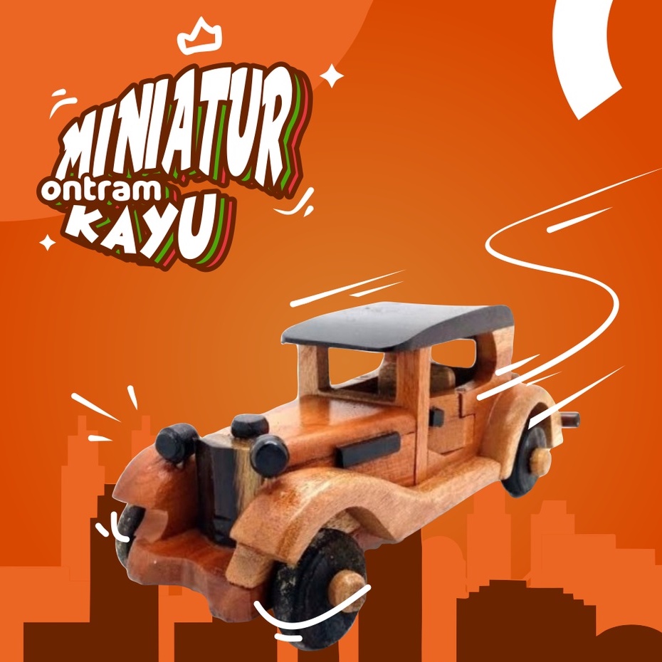 Miniatur Mobil Ontram Kayu Besar