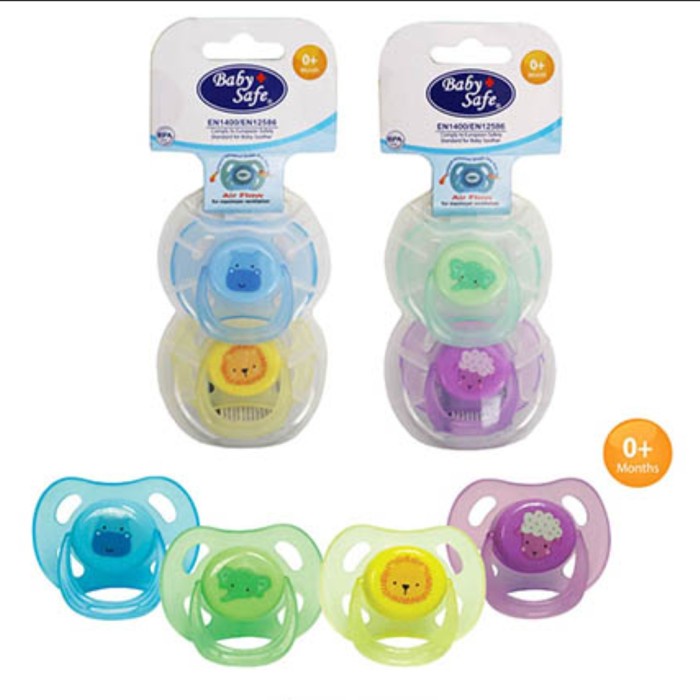 BABY SAFE Air Flow Pacifier Babysafe Isi 2 Empeng Bayi Baby Soother