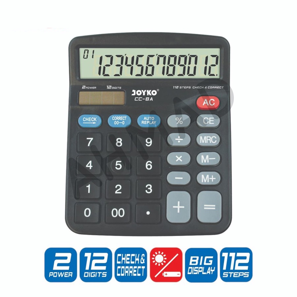 

JOYKO Calculator - Kalkulator CC-8A - 12 Digits [ ECER ]