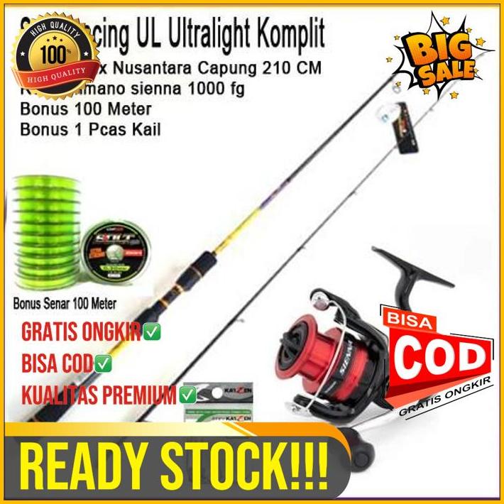 Set Pancing Ultralight Shimano Joran Relix Nusantara 210Cm Original